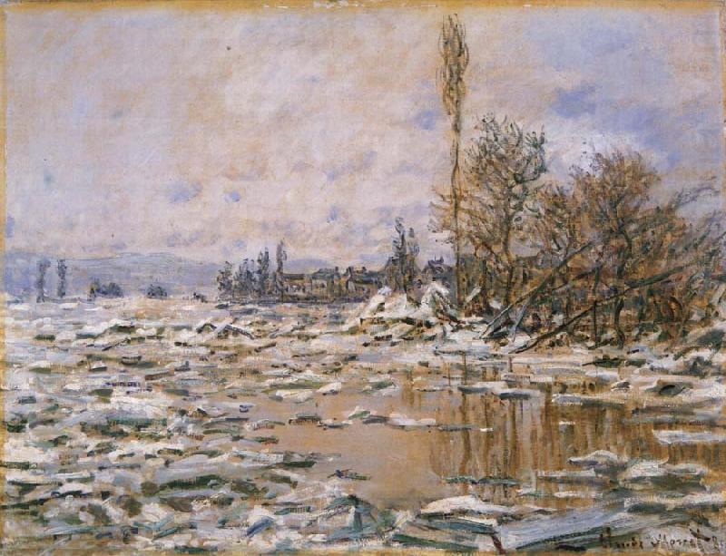 Breakup of Ice,Grey Weather, Claude Monet